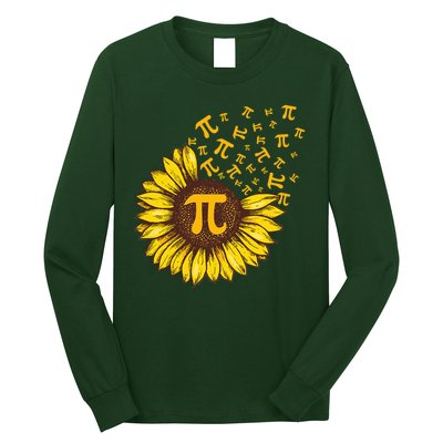 Pi Day Sunflower Floral Flower Long Sleeve Shirt