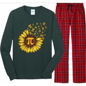 Pi Day Sunflower Floral Flower Long Sleeve Pajama Set