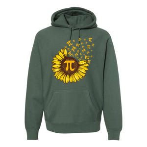 Pi Day Sunflower Floral Flower Premium Hoodie