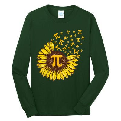 Pi Day Sunflower Floral Flower Tall Long Sleeve T-Shirt