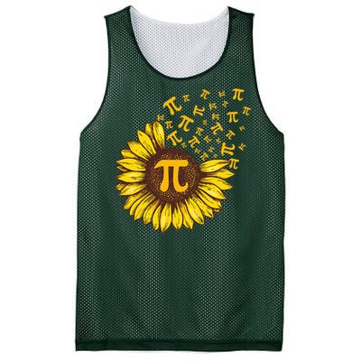 Pi Day Sunflower Floral Flower Mesh Reversible Basketball Jersey Tank