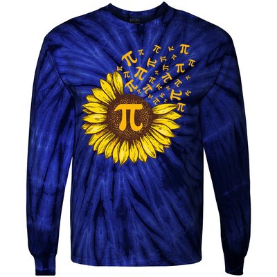 Pi Day Sunflower Floral Flower Tie-Dye Long Sleeve Shirt