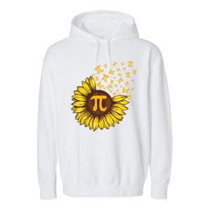 Pi Day Sunflower Floral Flower Garment-Dyed Fleece Hoodie