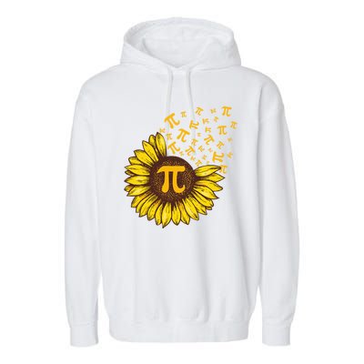 Pi Day Sunflower Floral Flower Garment-Dyed Fleece Hoodie