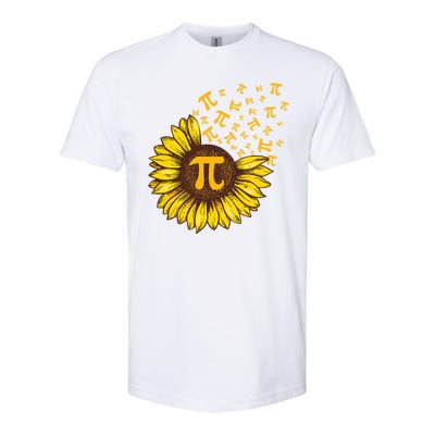 Pi Day Sunflower Floral Flower Softstyle CVC T-Shirt