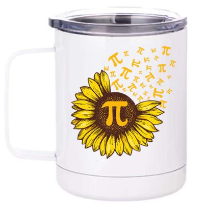 Pi Day Sunflower Floral Flower 12 oz Stainless Steel Tumbler Cup