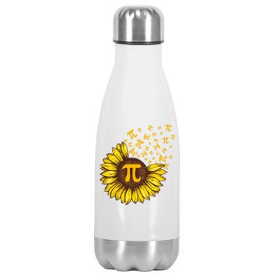 Pi Day Sunflower Floral Flower Stainless Steel Insulated Water Bottle