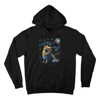 Pomeranian Dog Starry Night Dogs Lover Gifts Graphic Hoodie