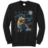 Pomeranian Dog Starry Night Dogs Lover Gifts Graphic Sweatshirt