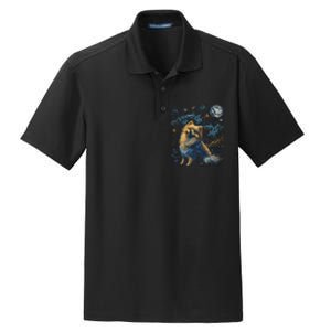 Pomeranian Dog Starry Night Dogs Lover Gifts Graphic Dry Zone Grid Polo