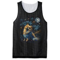 Pomeranian Dog Starry Night Dogs Lover Gifts Graphic Mesh Reversible Basketball Jersey Tank