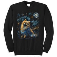 Pomeranian Dog Starry Night Dogs Lover Gifts Graphic Tall Sweatshirt