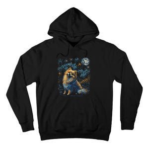 Pomeranian Dog Starry Night Dogs Lover Gifts Graphic Tall Hoodie