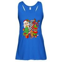 Pomeranian Dog Santa Claus Christmas Retro Pomeranian Xmas Gift Ladies Essential Flowy Tank