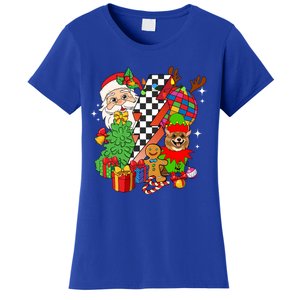 Pomeranian Dog Santa Claus Christmas Retro Pomeranian Xmas Gift Women's T-Shirt