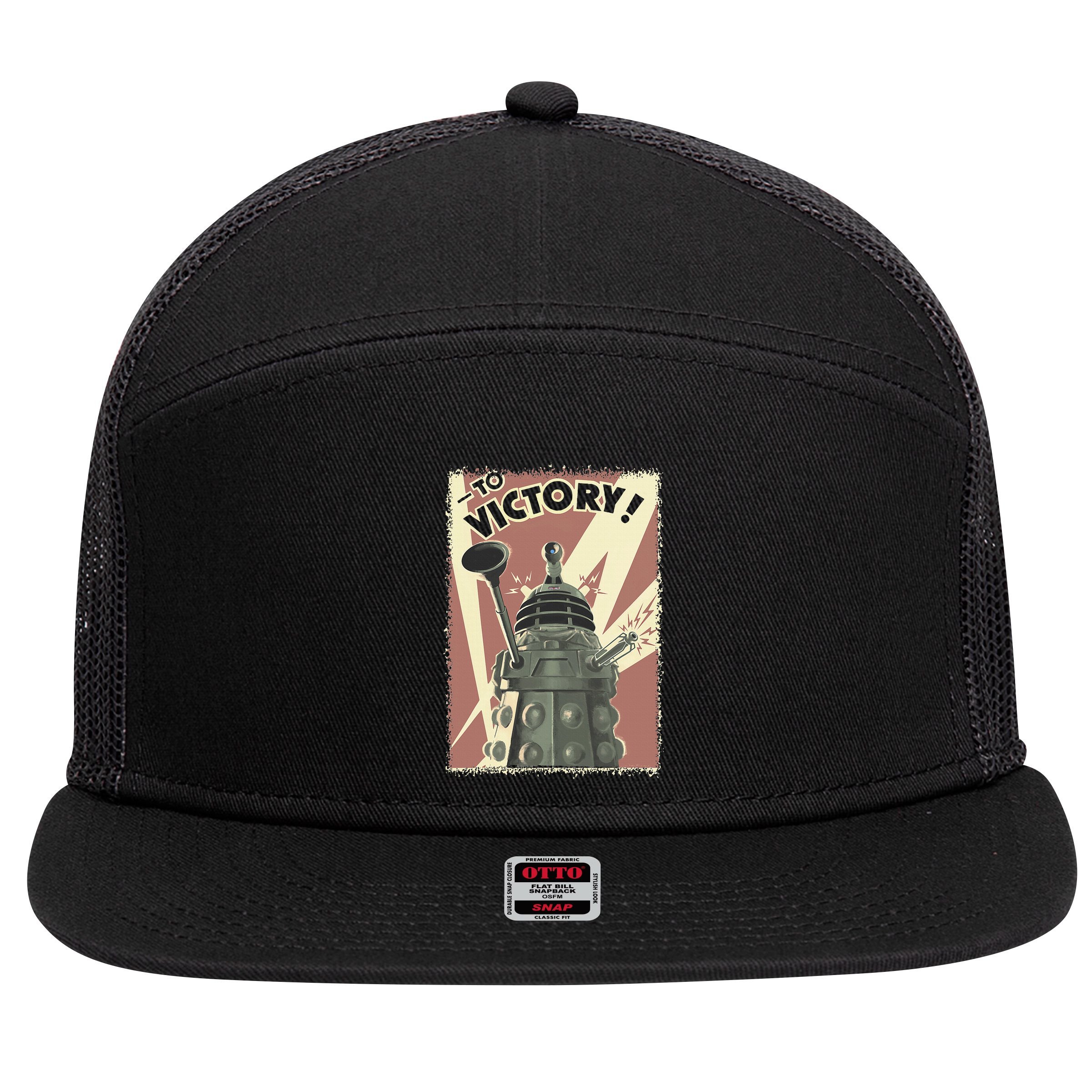 Propoganda Dalek Scifi Fan 60th Anniversary 7 Panel Mesh Trucker Snapback Hat