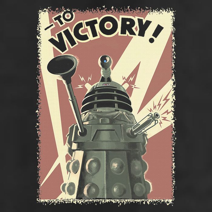 Propoganda Dalek Scifi Fan 60th Anniversary 7 Panel Mesh Trucker Snapback Hat