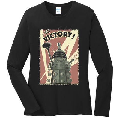 Propoganda Dalek Scifi Fan 60th Anniversary Ladies Long Sleeve Shirt