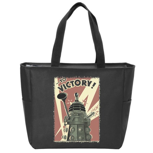 Propoganda Dalek Scifi Fan 60th Anniversary Zip Tote Bag