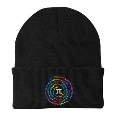 Pi Day Spiral Pi Math Design For Pi Day 3.14 Mathematical Knit Cap Winter Beanie