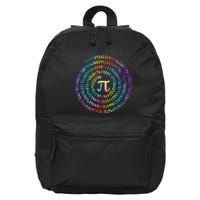 Pi Day Spiral Pi Math Design For Pi Day 3.14 Mathematical 16 in Basic Backpack