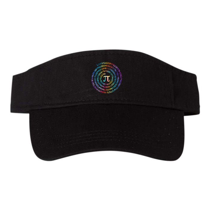 Pi Day Spiral Pi Math Design For Pi Day 3.14 Mathematical Valucap Bio-Washed Visor