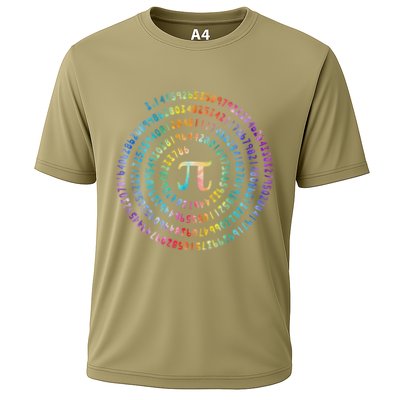 Pi Day Spiral Pi Math Design For Pi Day 3.14 Mathematical Cooling Performance Crew T-Shirt