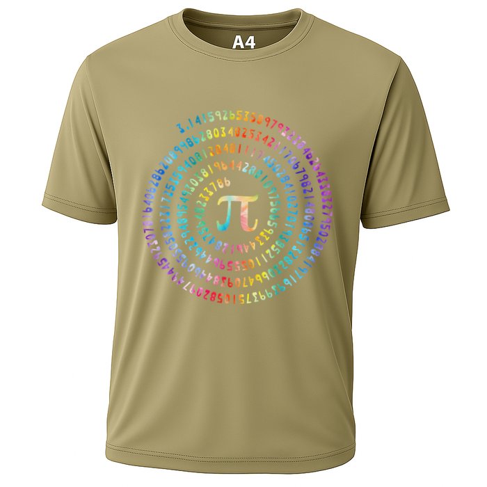 Pi Day Spiral Pi Math Design For Pi Day 3.14 Mathematical Cooling Performance Crew T-Shirt