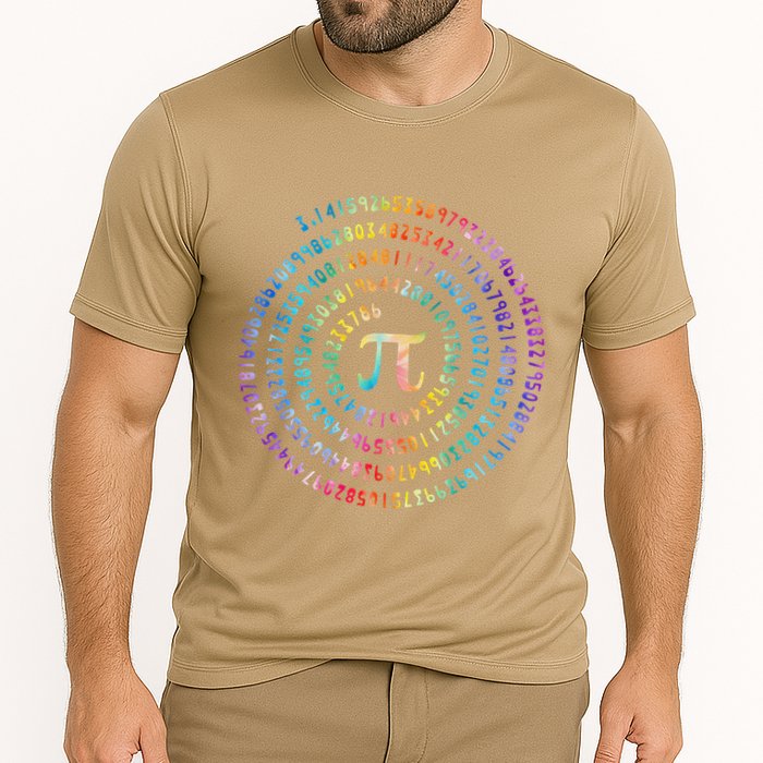 Pi Day Spiral Pi Math Design For Pi Day 3.14 Mathematical Cooling Performance Crew T-Shirt