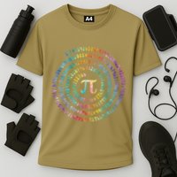 Pi Day Spiral Pi Math Design For Pi Day 3.14 Mathematical Cooling Performance Crew T-Shirt