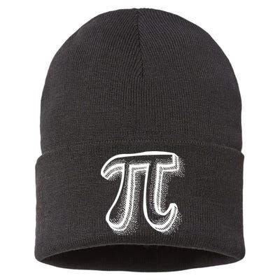 Pi Day Symbol Sustainable Knit Beanie