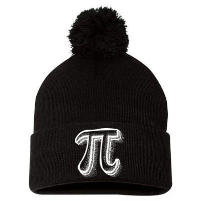 Pi Day Symbol Pom Pom 12in Knit Beanie