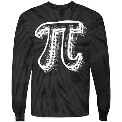 Pi Day Symbol Tie-Dye Long Sleeve Shirt