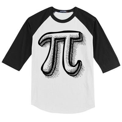 Pi Day Symbol Kids Colorblock Raglan Jersey