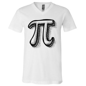 Pi Day Symbol V-Neck T-Shirt