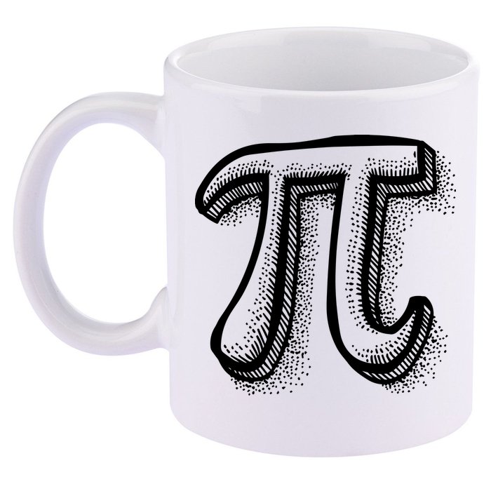 Pi Day Symbol 11oz C Handle Ceramic Mug