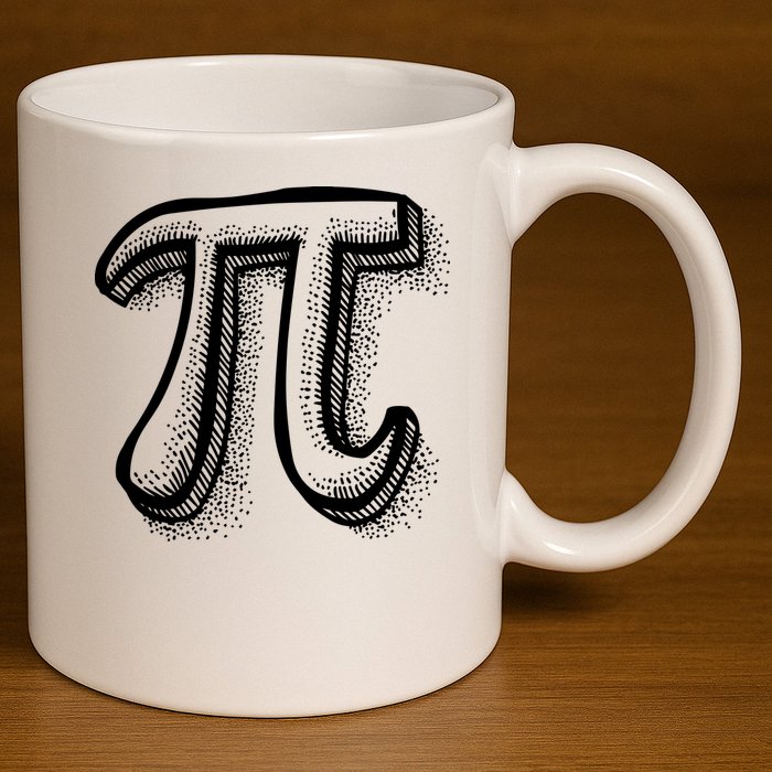 Pi Day Symbol 11oz C Handle Ceramic Mug