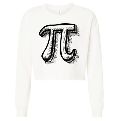 Pi Day Symbol Cropped Pullover Crew