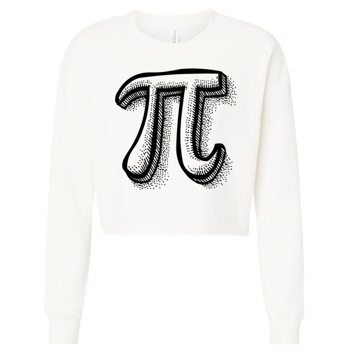 Pi Day Symbol Cropped Pullover Crew