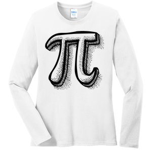 Pi Day Symbol Ladies Long Sleeve Shirt