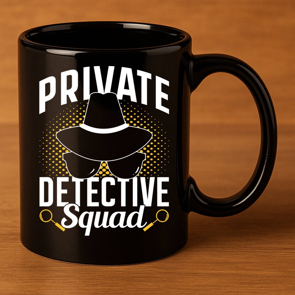 Private Detective Squad Spy Investigator Investigation Funny Gift 11oz C Handle Ceramic Mug