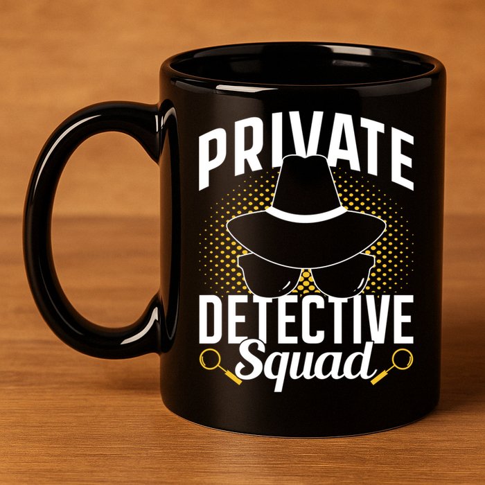 Private Detective Squad Spy Investigator Investigation Funny Gift 11oz C Handle Ceramic Mug