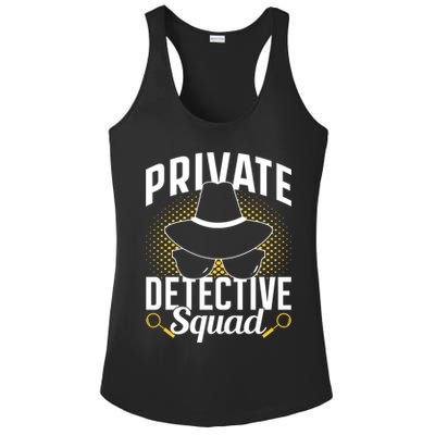 Private Detective Squad Spy Investigator Investigation Funny Gift Ladies PosiCharge Competitor Racerback Tank