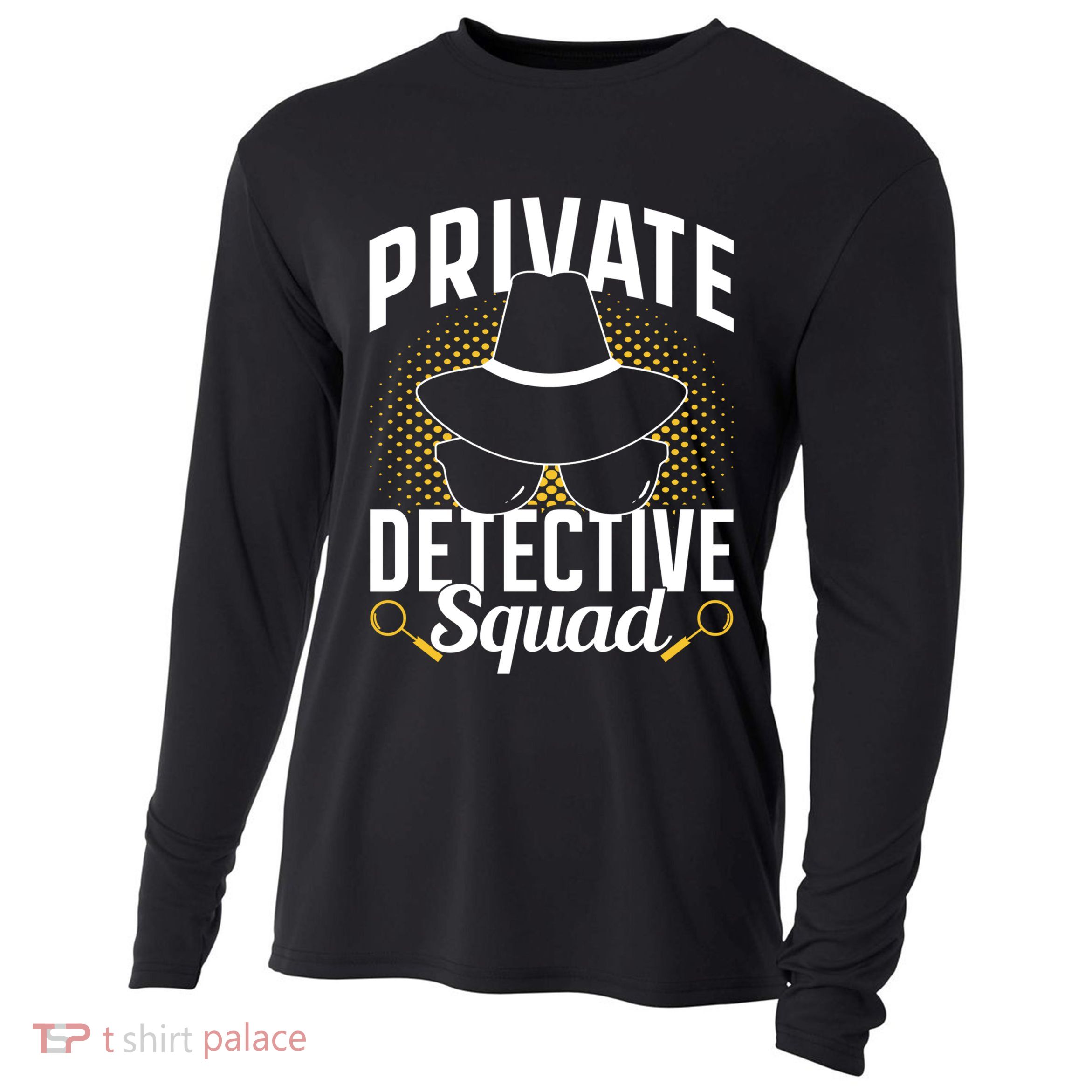 Private Detective Squad Spy Investigator Investigation Funny Gift Cooling Performance Long Sleeve Crew