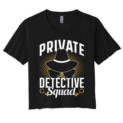 Private Detective Squad Spy Investigator Investigation Funny Gift Crop Top