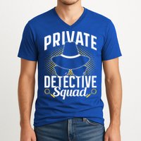 Private Detective Squad Spy Investigator Investigation Funny Gift V-Neck T-Shirt