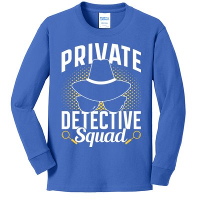 Private Detective Squad Spy Investigator Investigation Funny Gift Kids Long Sleeve Shirt