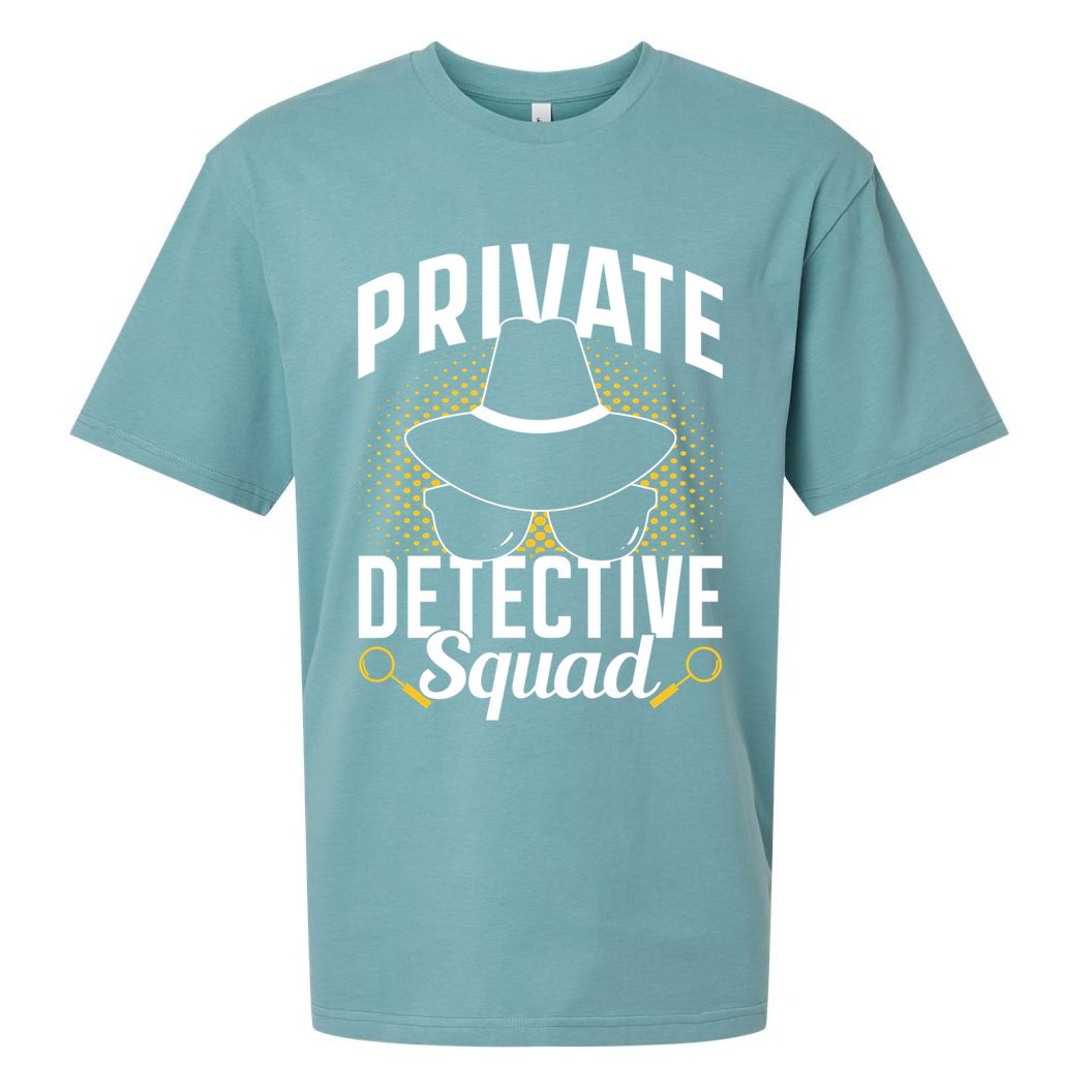 Private Detective Squad Spy Investigator Investigation Funny Gift Sueded Cloud Jersey T-Shirt