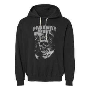 Parkway Drive Surfer Skull Black Garment-Dyed Fleece Hoodie