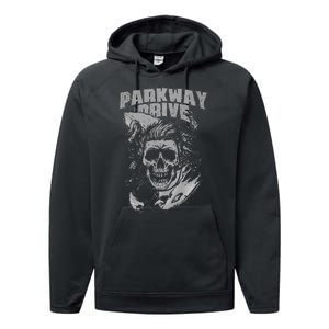 Parkway Drive Surfer Skull Black Performance Fleece Hoodie